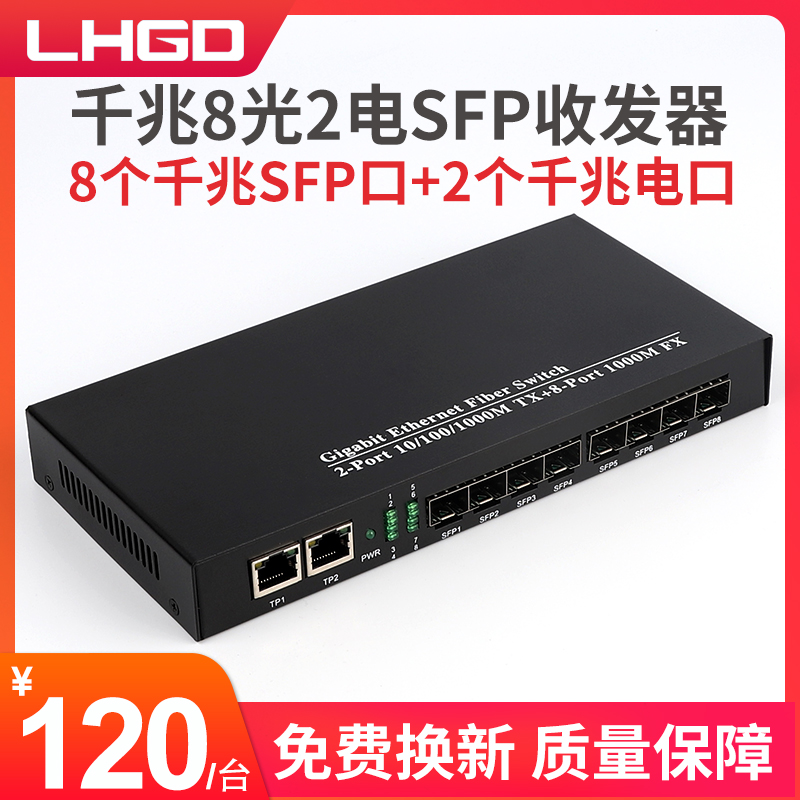 LHGD千兆8光2电SFP光纤收发器