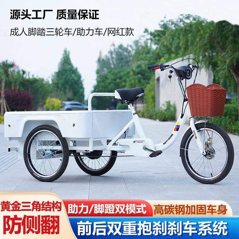 网红摆摊三轮车 助力三轮车电动助力脚踩两用摆摊神器网红款脚踏,自行车/骑行装备/零配件,三轮车,淘宝优惠券,粉丝福利购,淘宝优惠卷