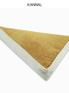 『人间理想』奶酪法式复古黄色灯芯绒立体靠垫样板间儿童房靠垫