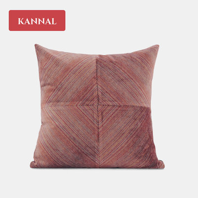 礼物·极简之美『VERSAILLES』奢华法式红紫色艺术几何设计师靠垫