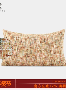 Garden Florals『Charm』新品高级法式红黄色小香风肌理靠垫腰枕