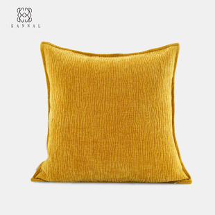 新中式 Morocco 诧寂黄色立体肌理靠垫样板间抱枕 呼吸 沙漠