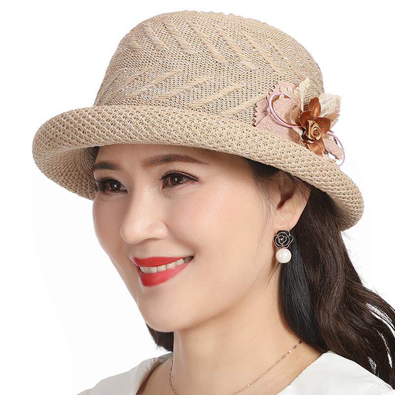 中老年女士春秋帽子女款韩版时尚百搭盆帽洋气小礼帽夏季渔夫厂家