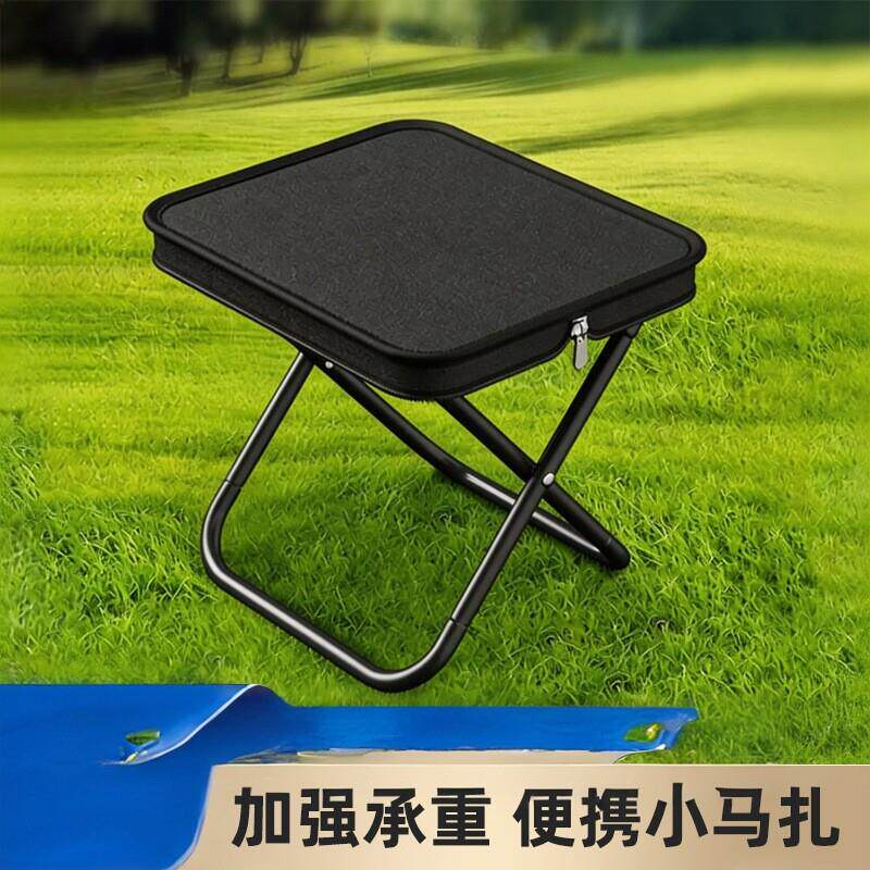 跨境户外秒折叠收纳凳钓鱼马扎折叠椅便携多功能户外露营提手厂家