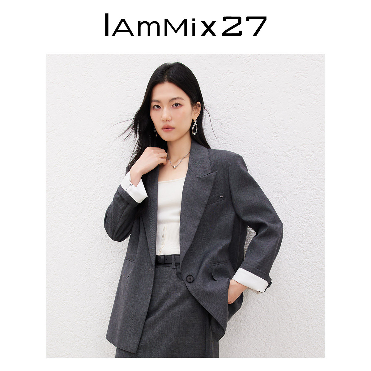 iammix27简约西装外套女