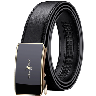 英皇保罗皮带男真皮自动扣纯牛皮腰带中青年人商务时尚百搭裤带潮