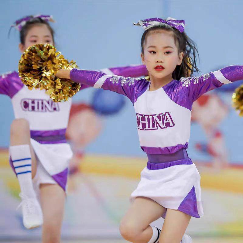 儿童拉拉队竞技比赛健美操服