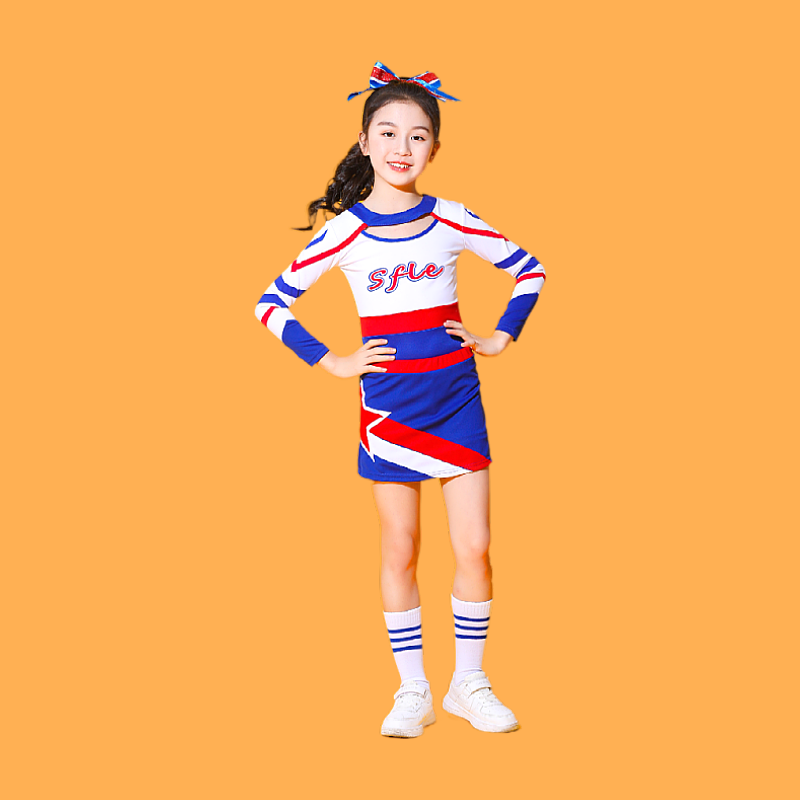 儿童啦啦操演出服啦啦队表演服男女体操啦啦服少儿中小学生运动会