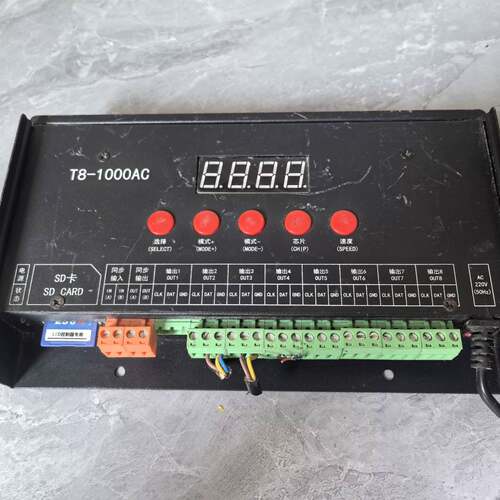 议价T8-1000AC LED全彩控制器 ，线被剪了，便宜处可维修翻新