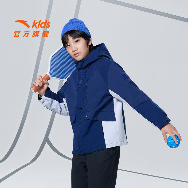 安踏儿童男大童摇粒绒运动上衣