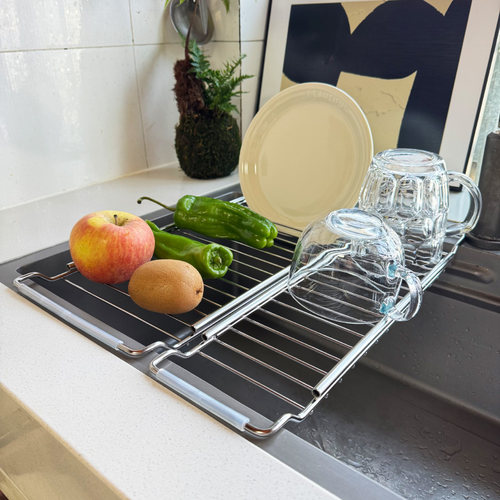 304不锈钢伸缩沥水架水槽可伸缩