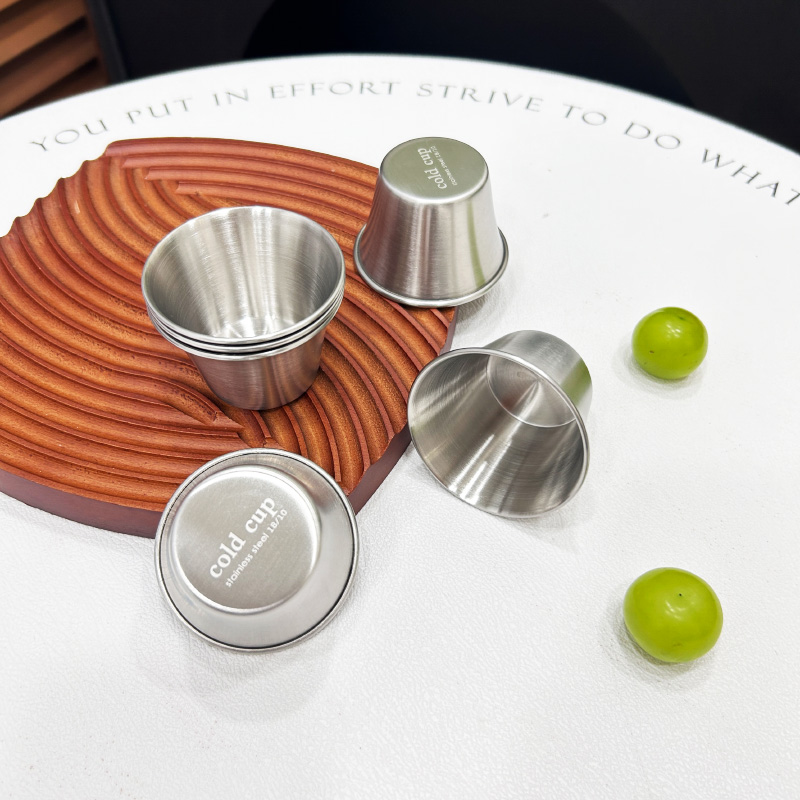 304不锈钢迷你水杯茶杯酒杯咖啡杯酱料杯户外杯沙拉番茄酱蘸料碟