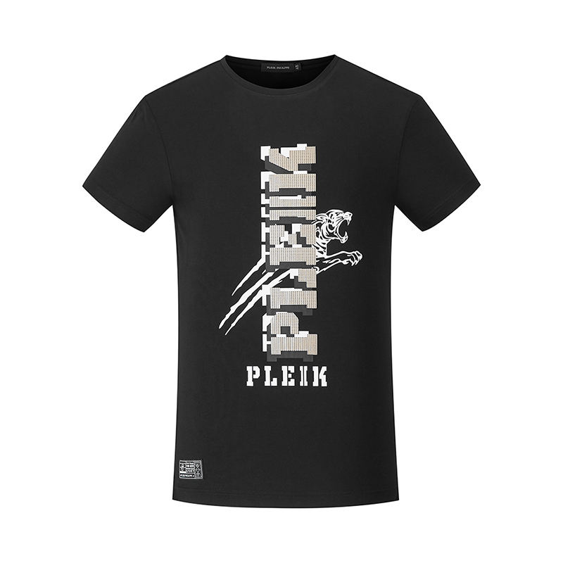 PLEIK PHOLPPE/普莱克翡丽 品牌新款夏新款潮流时尚烫钻短袖T恤男