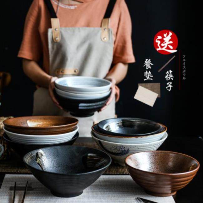 红烧肉麻辣烫手绘日式面碗斗笠碗吃饭复古大号食堂餐具烤箱大容量在类目 餐饮具, 餐具, 碗中 - 来自Buy2taobao.com提供专业的淘宝代购服务