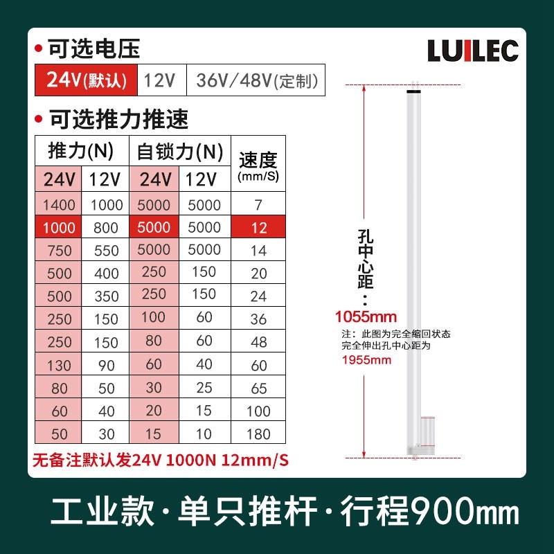 100mm行程直流电机220V交流电动推杆12V24V升降伸缩杆开窗器密室