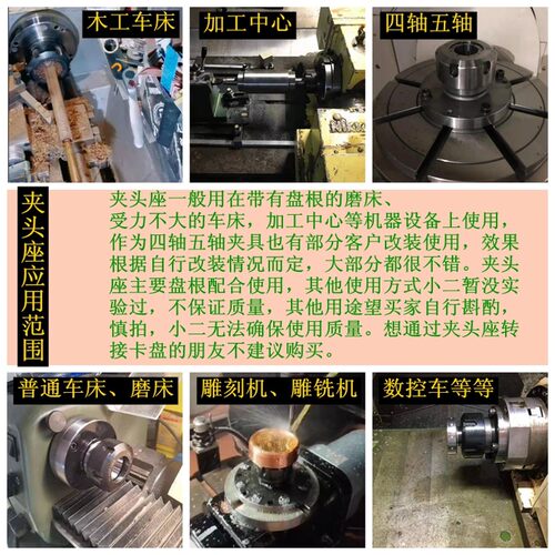 ER32 ER40 ER50筒夹座高精度磨制夹头座四五轴法兰夹头座