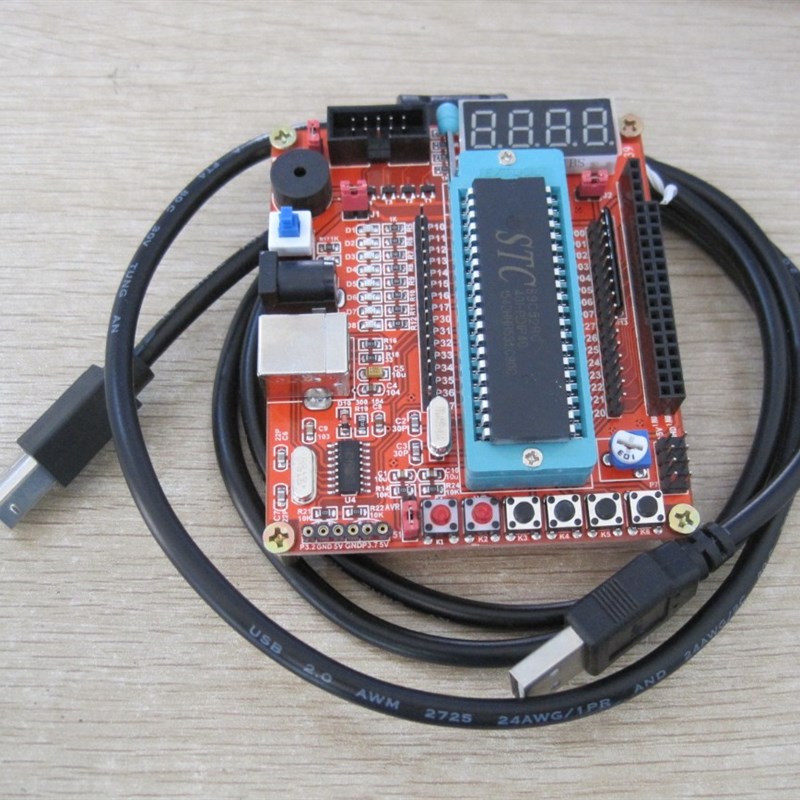 51/AVR单片机核心开发板 STC89C52RC/51MCU实验板/ATMEGA32学习板