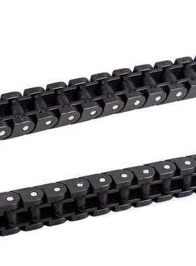 工程塑料链条 RS35B/40P/60P PC尼龙传动SMT防静电输送链条黑白色