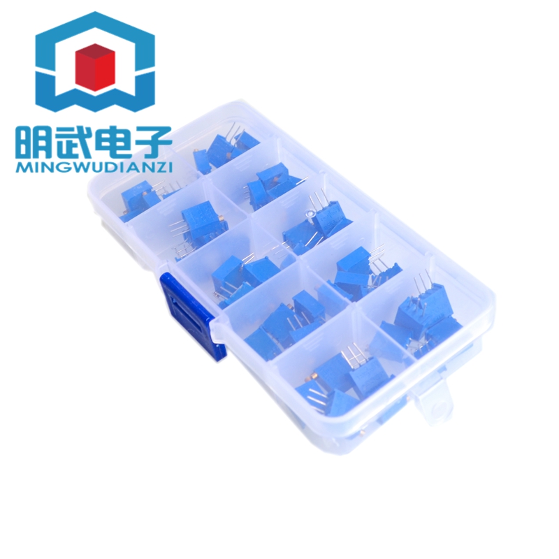 10种元件包3296W电位器可调电阻包100欧-100K10种各5个共50只