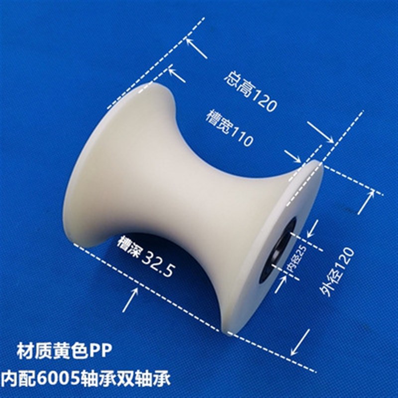 U型槽轨道滑轮铁门静音槽轮凹槽角铁导轨塑料轮钢丝绳圆管轮槽40图片