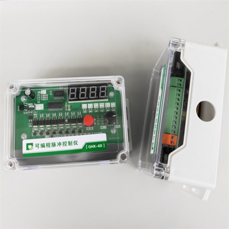 数显QHK-8D可编程脉冲喷吹控制仪除尘器电磁阀8A路控制器24V