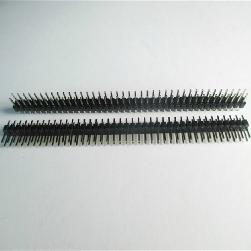 2.54MM间距单排针 双排针 每排40P 方针 圆孔排母 直针铜针