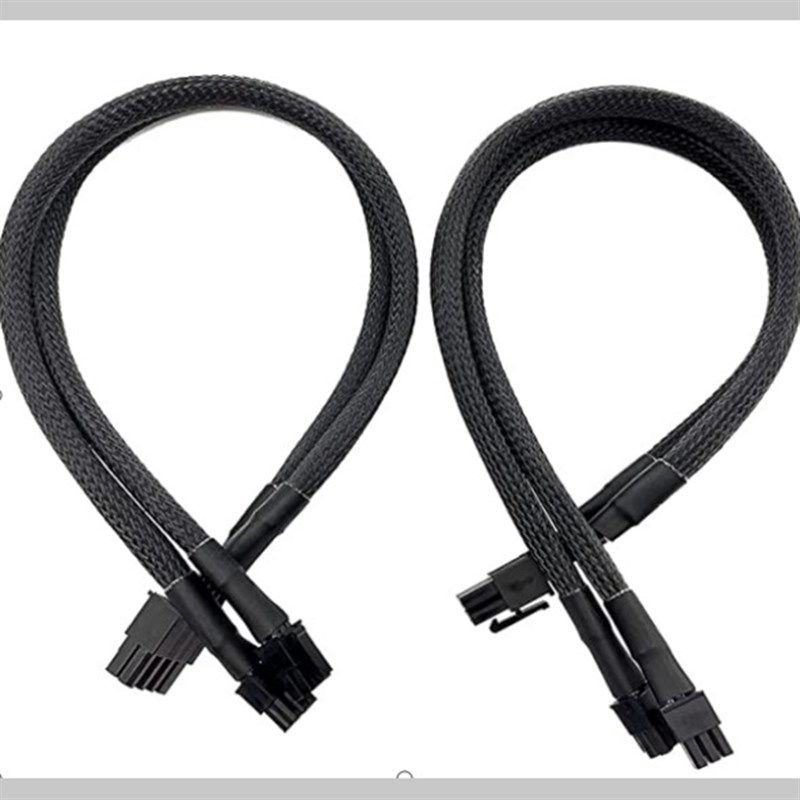 mac 6pin 线 GPU 8Pin转迷你双小6Pin 套编织网  MAC显卡线