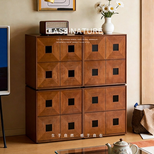 正常发货丨已夏斗柜靠墙中古侘寂积木光阴高端组合客厅置物储物柜