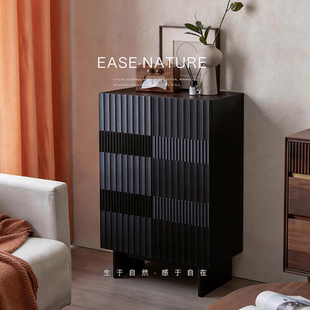 已夏月旭边柜中古红橡木斗柜客厅餐厅靠墙柜收纳储餐边柜边柜