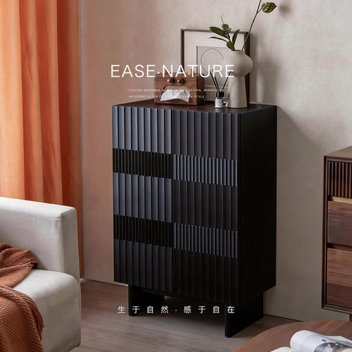 已夏月旭边柜中古红橡木斗柜客厅餐厅靠墙柜收纳储餐边柜边柜