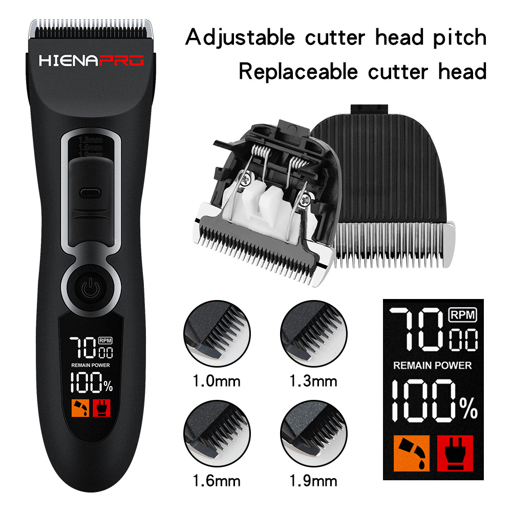 新款理发器大屏数显电动usb剃头刀液晶电推子剃头电剪推