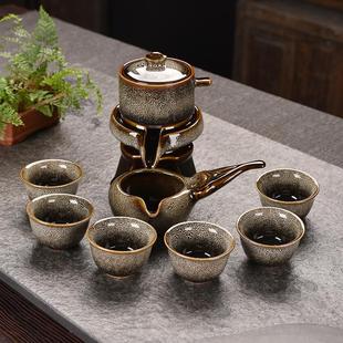 家用办公懒人茶具泡茶器跨境电商爆款 兔毫窑变自动茶具套装 厨具