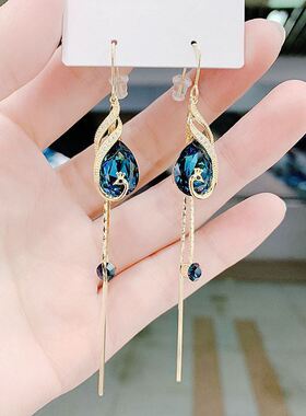 【2021新款】复古孔雀流苏耳环 葛生家居