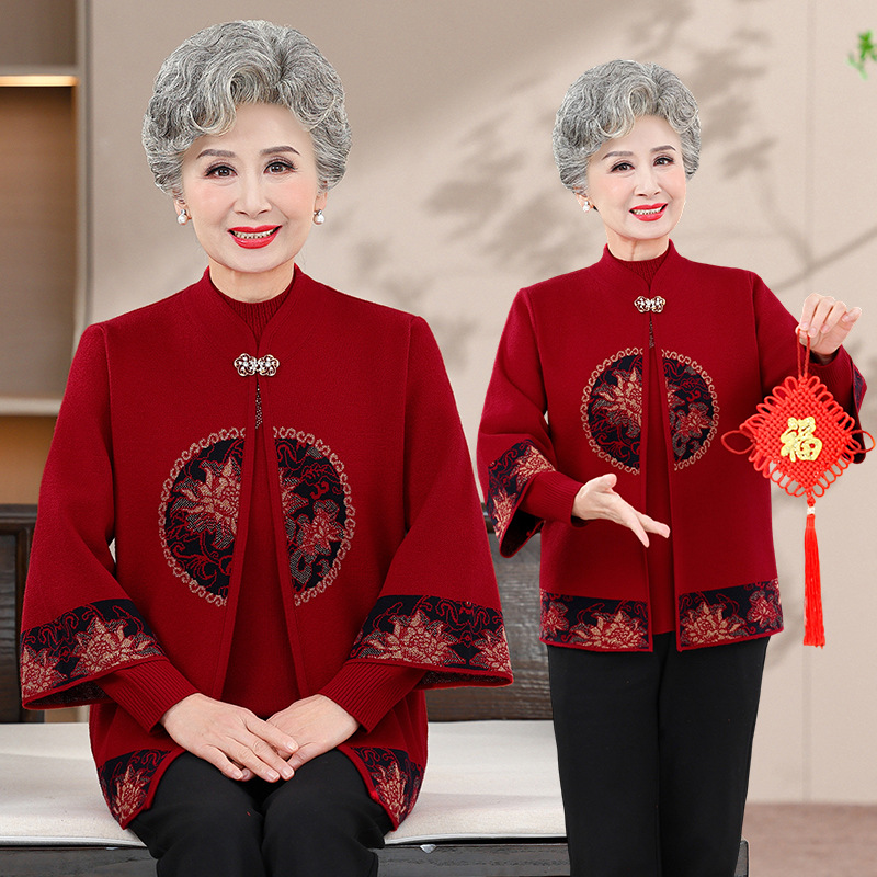 母亲衣服两件套妈妈装