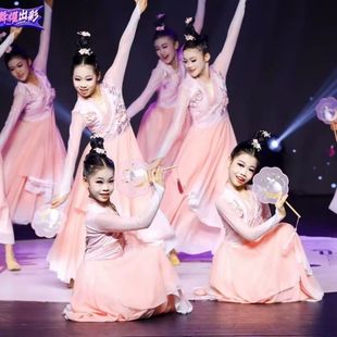 儿童少儿古典舞舞蹈演出服女童艺考独舞剧目中国舞飘逸纱衣大摆裙