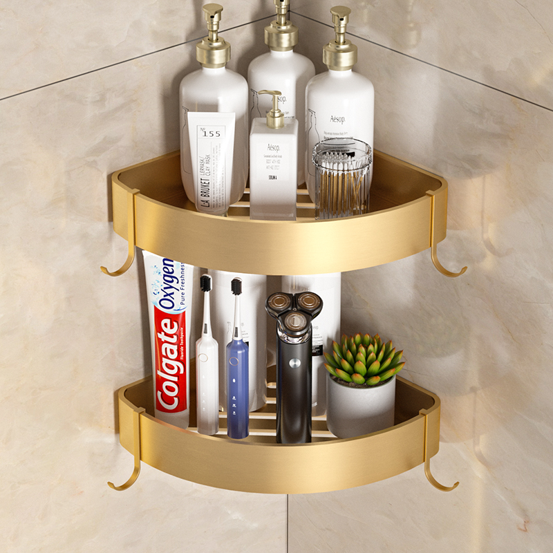 免打孔洗手间欧式三角蓝置物架