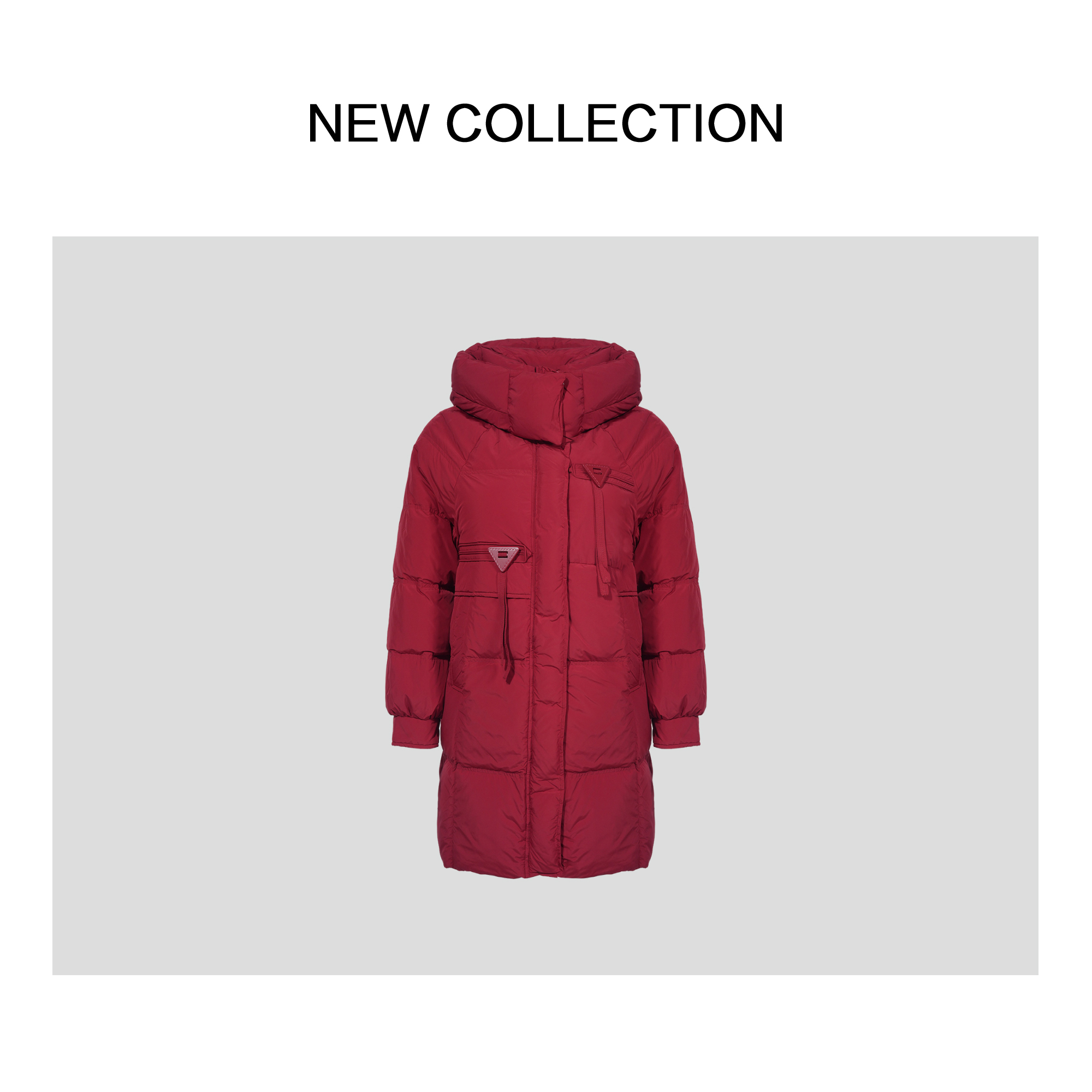 【爆米花专享】温暖经典红色长款羽绒服 Y3F58008