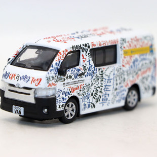 TINY微影1/64 Hiace GogoVan Typing 涂装海狮面包车运输车模型