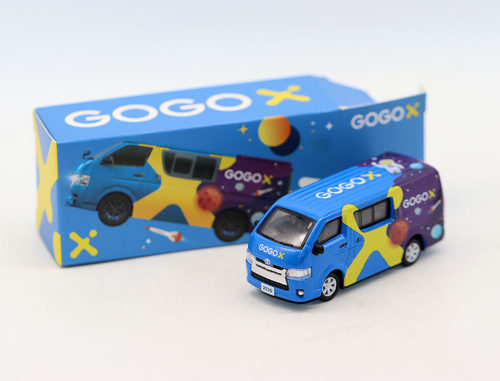 Tiny微影1 64 Hiace海狮面包车GOGOX运输车模型限量合金车摆件