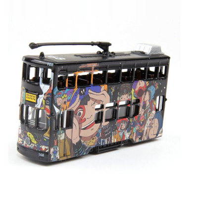 Tiny 62微影玩具Comix Tram香港叮叮车电车巴士动漫卡通涂装摆件