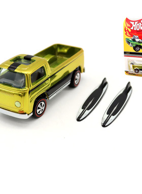 HW风*火轮RLC红线1/64 Beach Bomb Pickup 冲浪板皮卡车模型电镀