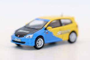 Para64 合金 1 64 Civic本田思域EP3 Spoon Livery 赛车模型摆件