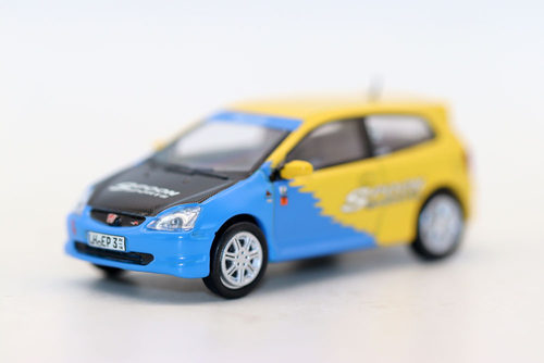Para64 合金 1 64 Civic本田思域EP3 Spoon Livery 赛车模型摆件