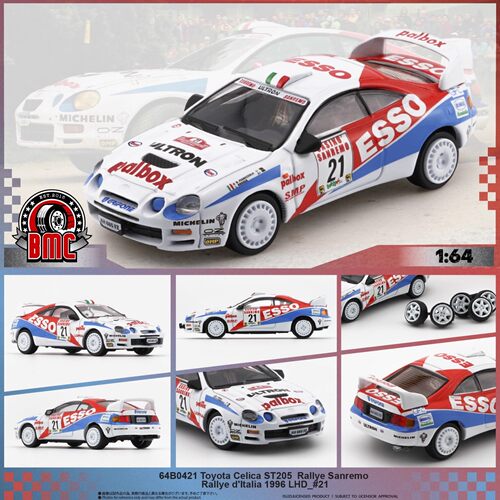 BMC 1 64合金 丰t田Celica ST205 Rally 拉力赛车模型摆件