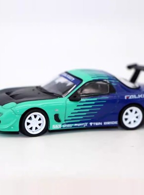 TW合金车1 64 FALKEN RX 7 FD3S 马自达跑车模型仿真车收藏摆件