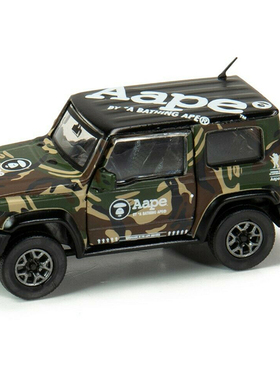 BMC合金车1 64 Jimny 74铃木吉姆尼AAPE露营越野车模型附备胎配件