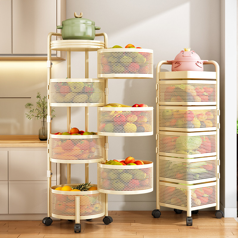 厨房旋转多功能置物架六层家用落地多层小推车水果蔬菜篮子收纳架,厨房/烹饪用具,厨房置物架/置物柜/角架,淘宝优惠券,粉丝福利购,淘宝优惠卷