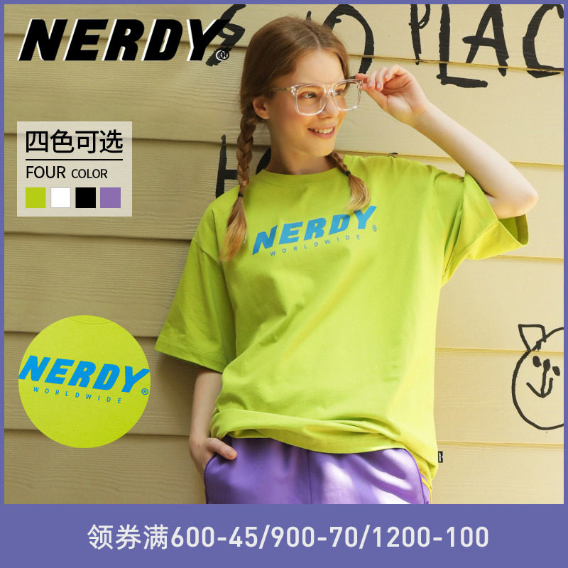 NERDY2022夏季t恤女寬松百搭情侶牛油果綠純棉短袖上衣潮在類目 女裝/女士精品, T恤中 - 來自Buy2taobao.com提供專業的淘寶代購服務