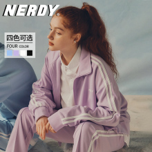 NERDY外套女2023新款韩国潮牌百搭运动服套装宽松休闲情侣上衣女