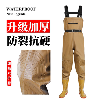 新款加厚耐磨全身连体下水裤
